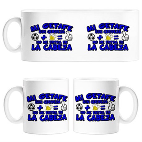 Taza Mi Getafe sin Cerveza no me entra en la cabeza