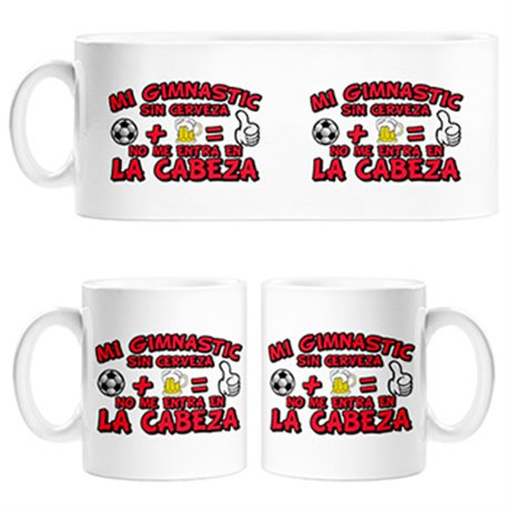 Taza Mi Gimnàstic sin Cerveza no me entra en la cabeza