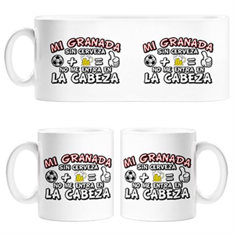 Taza Mi Granada sin Cerveza no me entra en la cabeza