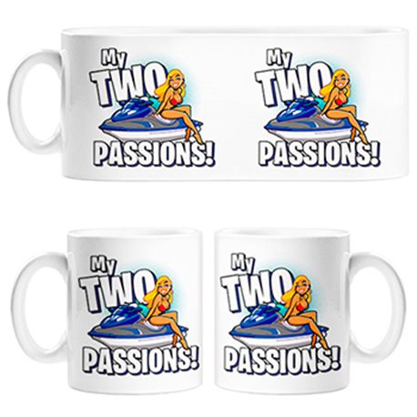 Taza Jet Ski And Girls My Two Passions