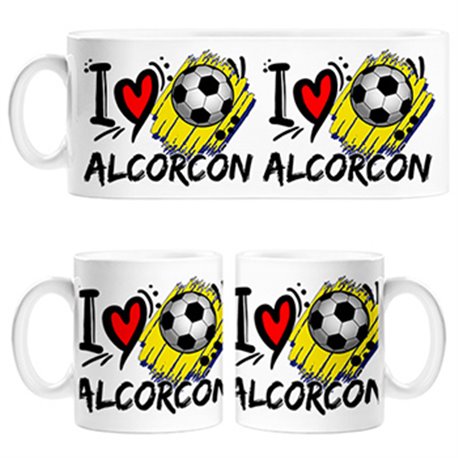 Taza I Love Alcorcón fútbol