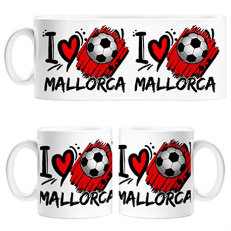 Taza I Love Mallorca fútbol