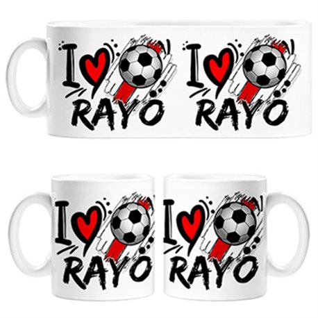 Taza I Love Rayo fútbol