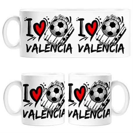 Taza I Love Valencia fútbol