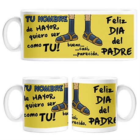 Taza de mayor como mi papá bueno casi parecido personalizable con nombre