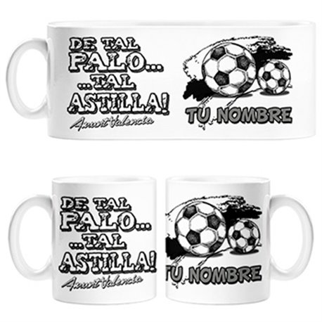 Taza de tal palo tal astilla amunt Valencia personalizable con nombre