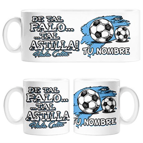 Taza de tal palo tal astilla hala Celta personalizable con nombre