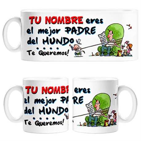 Taza eres el mejor padre del Mundo personalizable con nombre