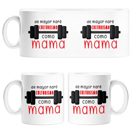 Taza de mayor haré culturismo como mamá