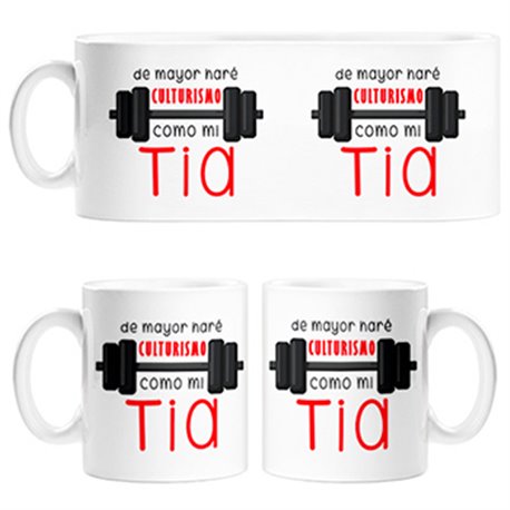 Taza de mayor haré culturismo como mi Tia