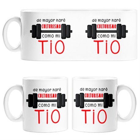 Taza de mayor haré culturismo como mi Tio