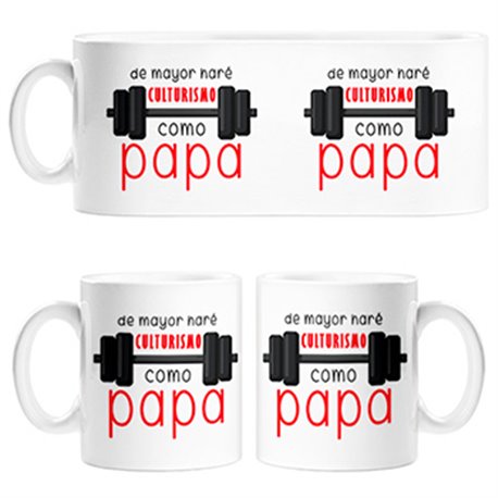 Taza de mayor haré culturismo como papá