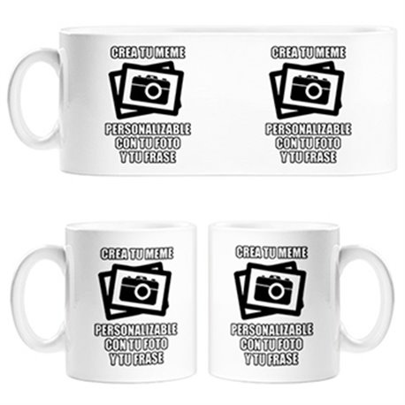 Taza personalizada con foto y frase crea tu Meme