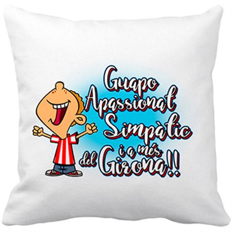 Cojín con relleno Apassionat simpàtic i a mès del Girona