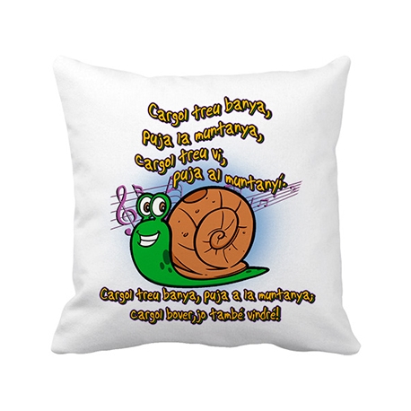 Cojín con relleno Cançò treu banya puja a la muntanya