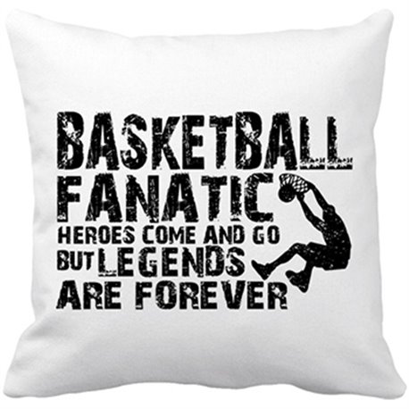 Cojín con relleno Basketball Fanatic Legends Are Forever
