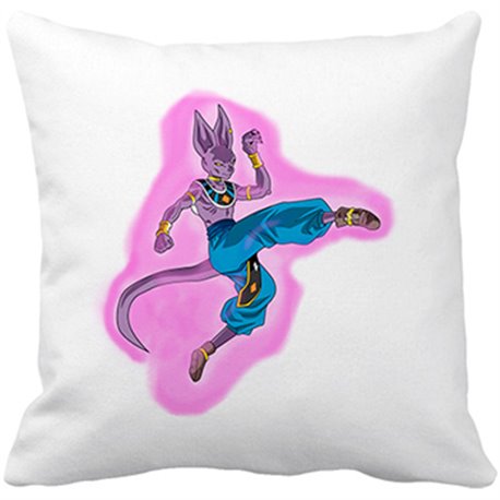 Cojín con relleno Beerus el Dios de la Destrucción luchando