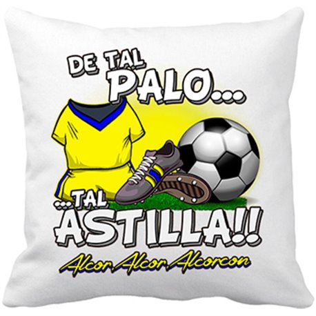 Cojín con relleno de tal palo tal astilla Alcorcón fútbol