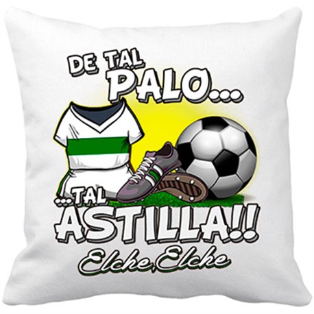 Cojín con relleno de tal palo tal astilla Elche fútbol