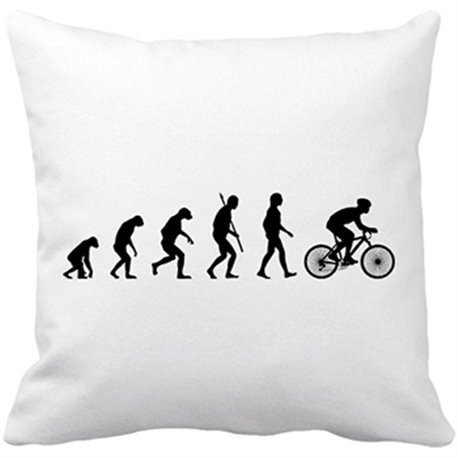 Cojín con relleno Cyclist Evolution la evolución del ciclista ciclismo bicicleta bici