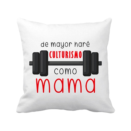 Cojín con relleno de mayor haré culturismo como mamá