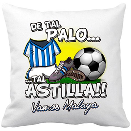 Cojín con relleno De tal palo tal astilla Málaga fútbol
