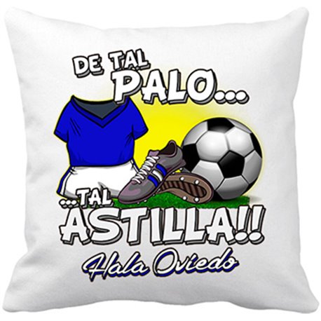 Cojín con relleno De tal palo tal astilla Oviedo fútbol