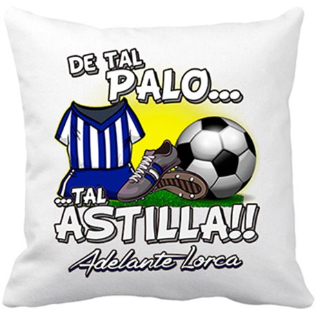 Cojín con relleno de tal palo tal astilla Lorca fútbol