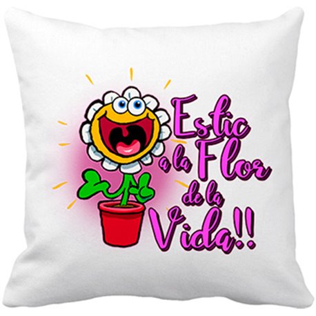 Cojín con relleno Estic a la flor de la vida rosa
