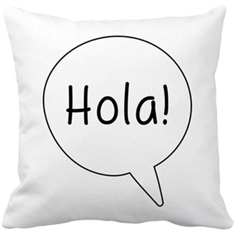 Cojín con relleno Hola