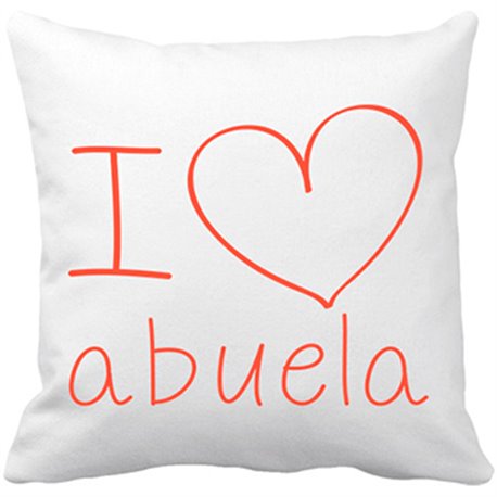 Cojín con relleno I Love abuela