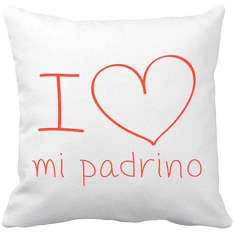 Cojín con relleno I Love mi padrino