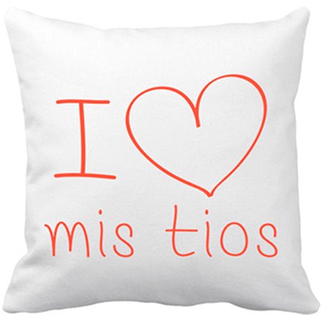 Cojín con relleno I Love mis tíos