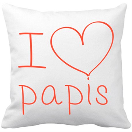 Cojín con relleno I Love papis