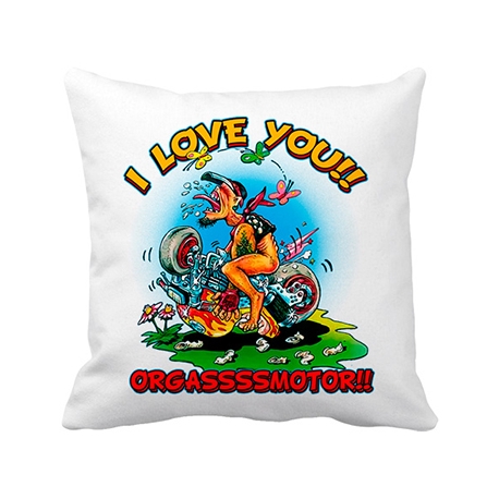 Cojín con relleno I Love You Orgasmotor para moteros