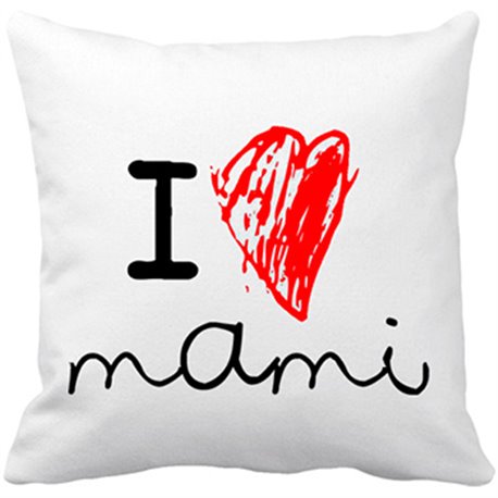 Cojín con relleno I Love mami