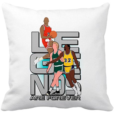 Cojín con relleno Jordan Bird Magic Legends Are Forever leyendas del baloncesto