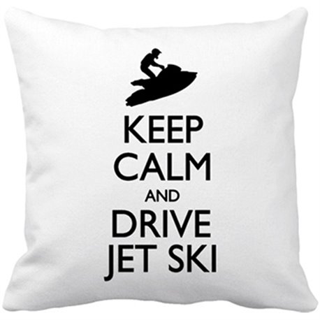Cojín con relleno Keep Calm And Drive Jet Ski