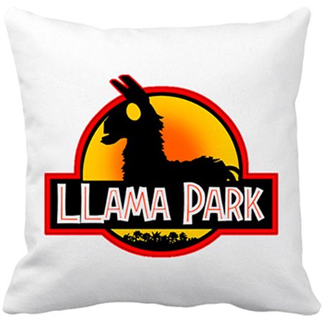 Cojín con relleno Llama Park silueta