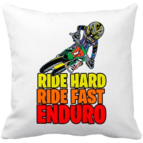 Cojín con relleno Motocross Ride Hard Ride Fast Enduro