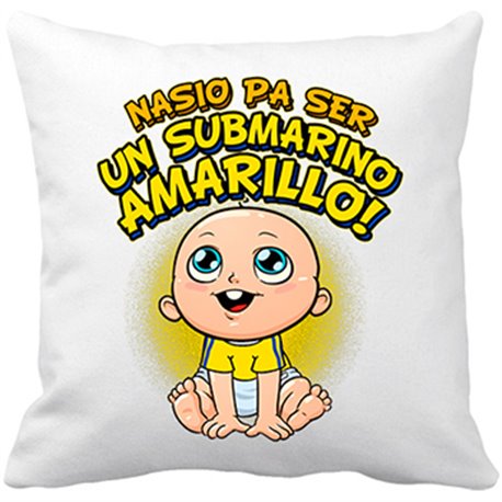 Cojín con relleno nacido para ser un submarino amarillo Villareal fútbol