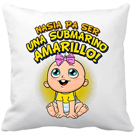 Cojín con relleno nacida para ser una Submarino Amarillo Cadista Cádiz fútbol