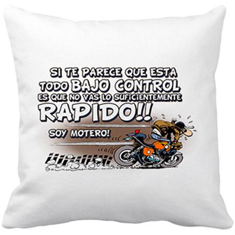 Cojín con relleno no vas lo suficientemente rápido soy motero