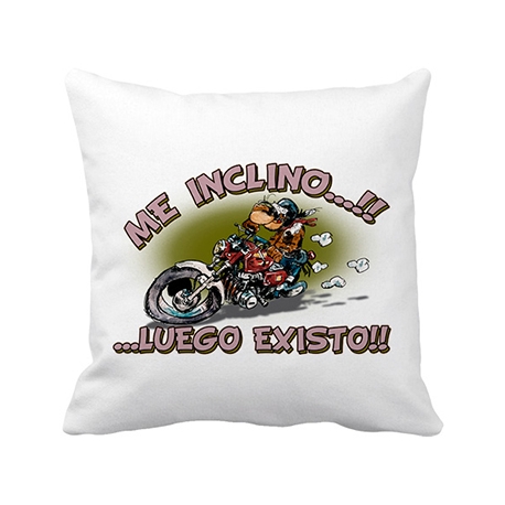 Cojín con relleno para moteros me inclino luego existo