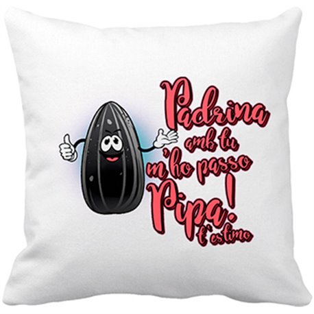 Cojín con relleno Padrina amb tu m ho passo pipa