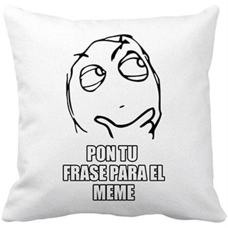 Cojín con relleno personalizable con nombre dinos tu frase para el meme