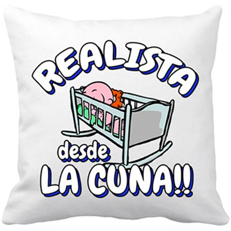 Cojín con relleno Realista desde la cuna Real Sociedad fútbol