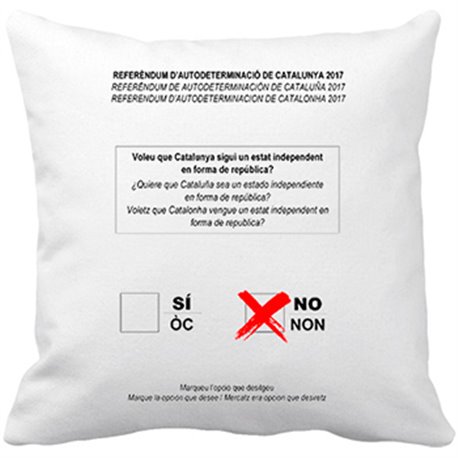 Cojín con relleno Referèndum Catalunya independent No