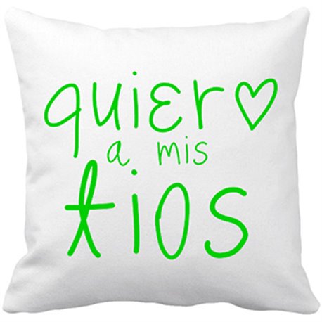 Cojín con relleno Quiero a mis tíos