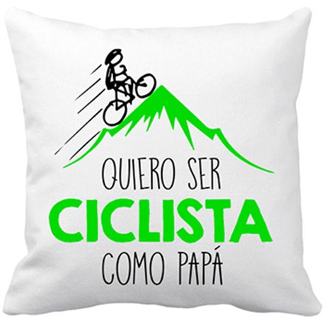 Cojín con relleno Quiero ser ciclista como papá